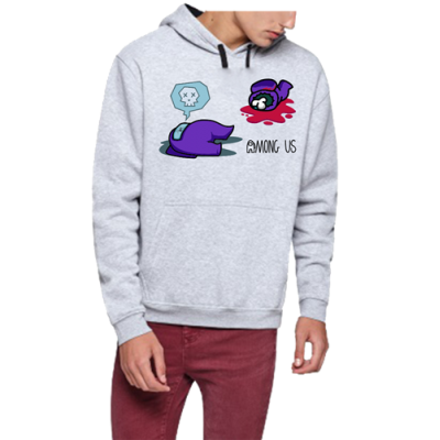 Мъжки суитчър AMONG US - Reported - Purple Dead Body 